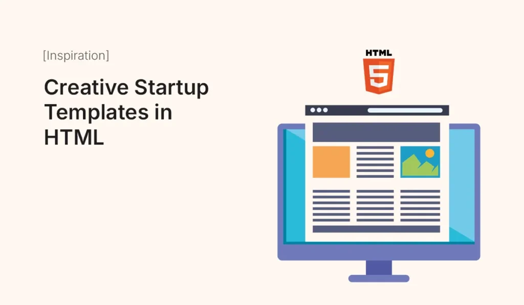 Creative HTML startup website template design