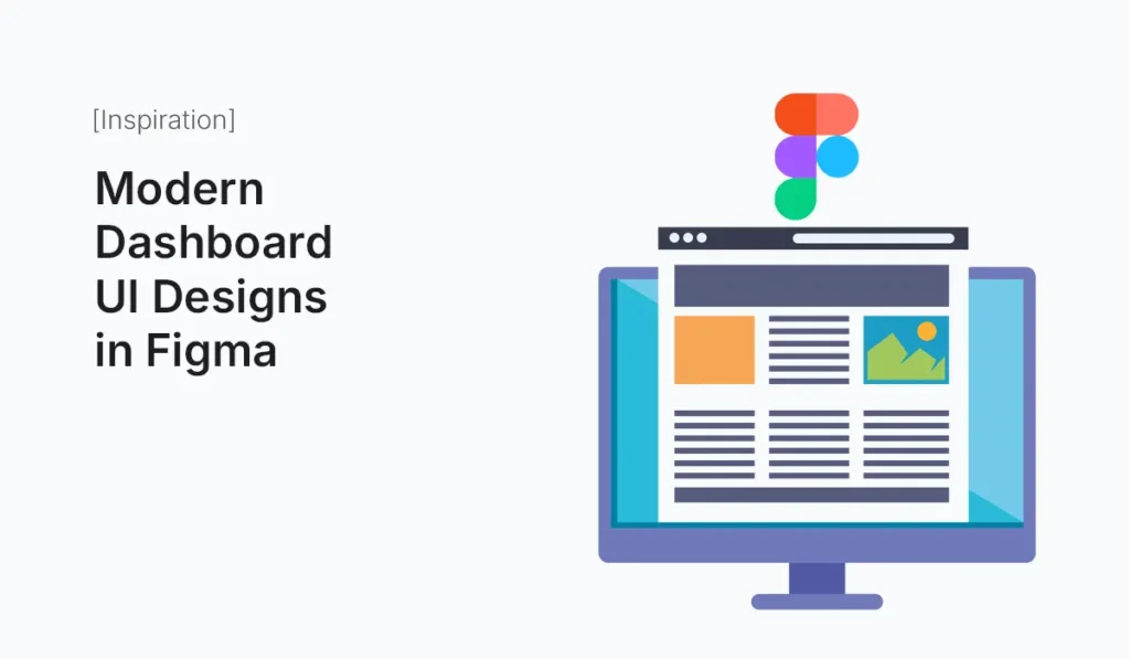 Modern dashboard UI designs created in Figma with charts and widgets
