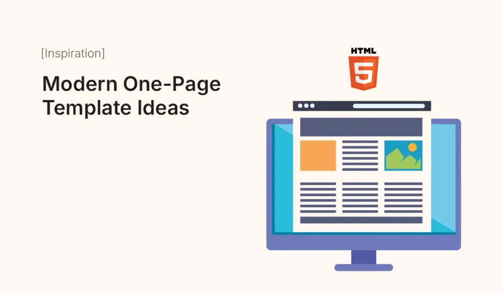 Modern one-page HTML template ideas for websites