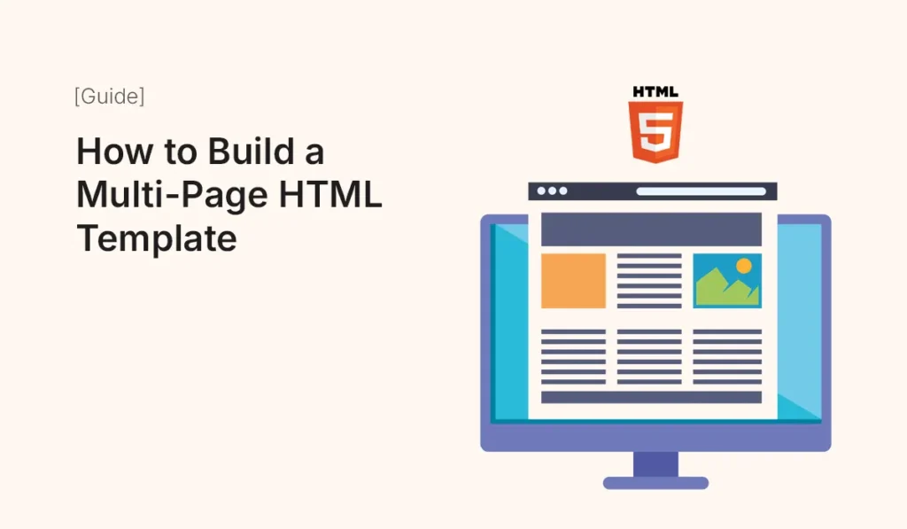 Example of a multi-page HTML template design