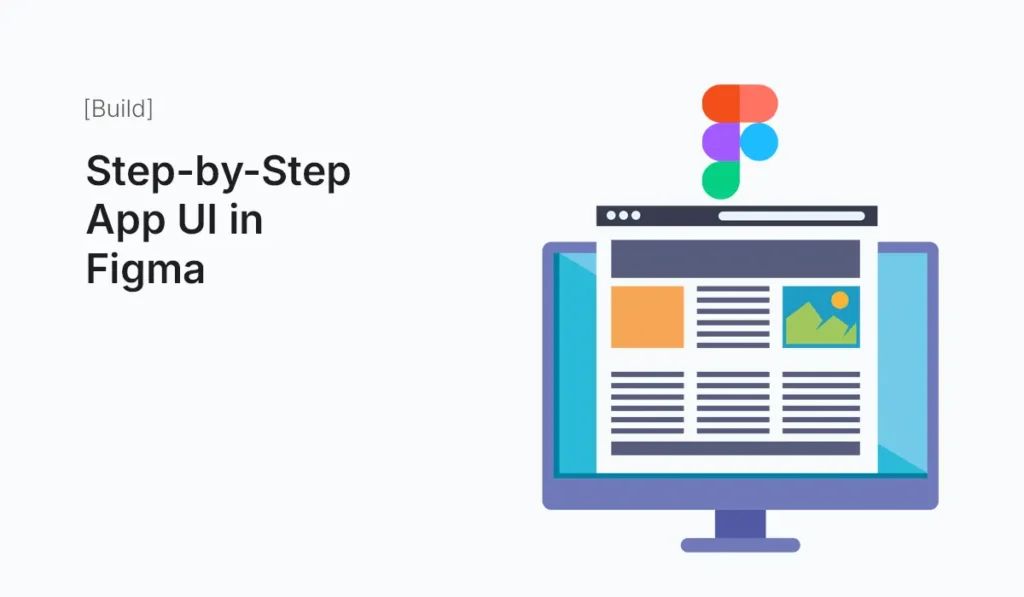 Step-by-step App UI in Figma with components and prototype