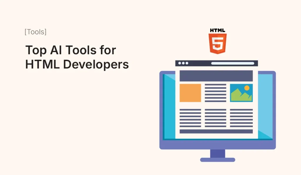 AI Tools for HTML Developers generating web code on screen