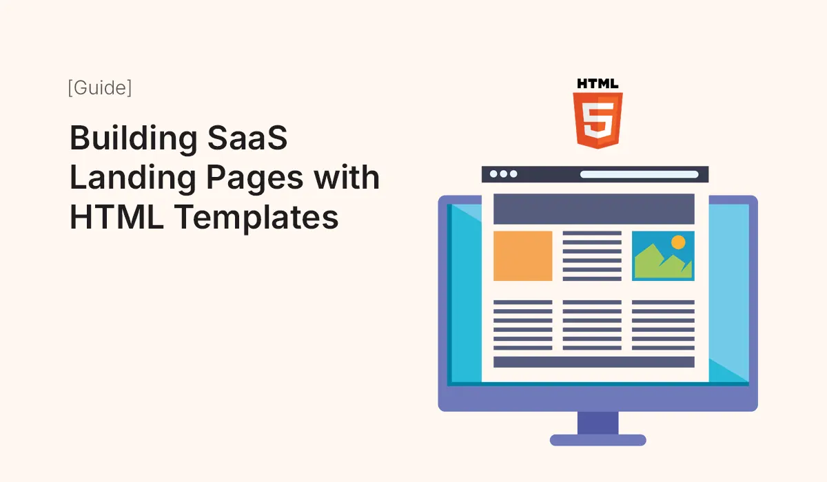 HTML SaaS landing page design layout preview