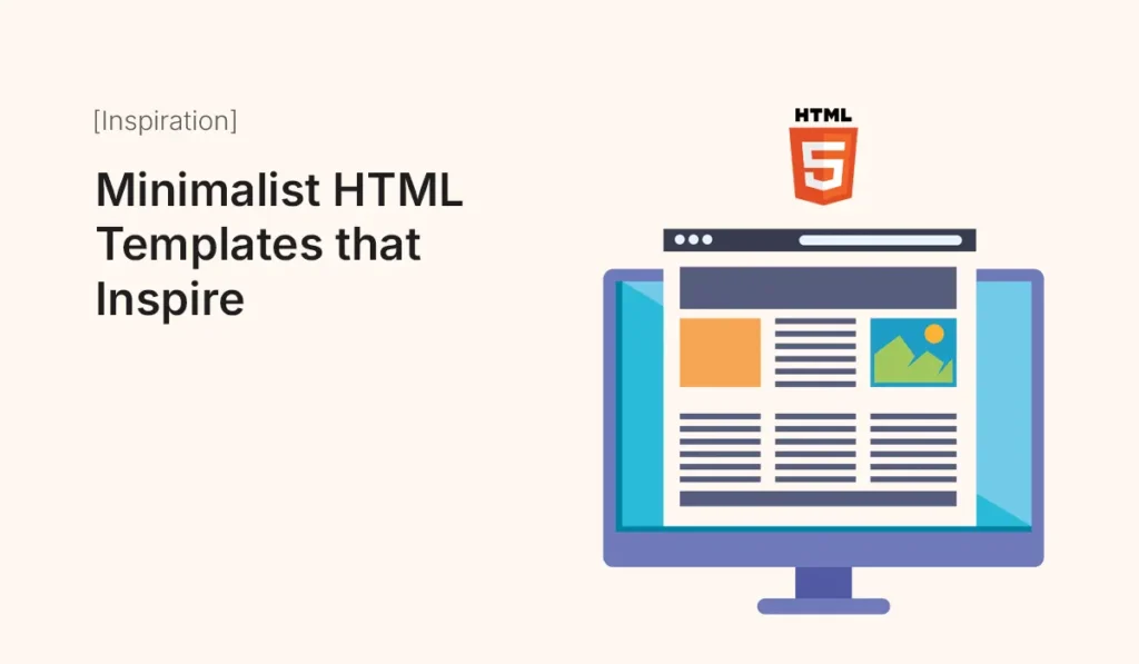 Clean and minimalist HTML website template with elegant design and whitespace