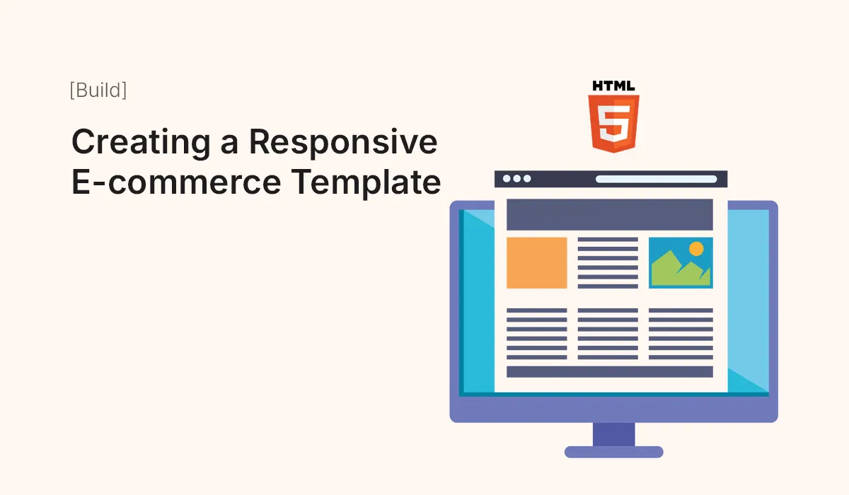 Responsive e-commerce HTML template displayed on desktop and mobile devices